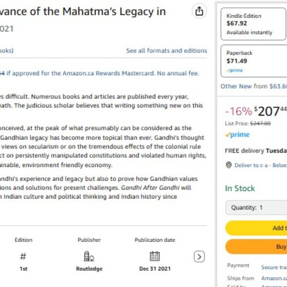 Gandhi After Gandhi The Relevance of the Mahatma's Legacy in Today's World book - Picture 2 of 2